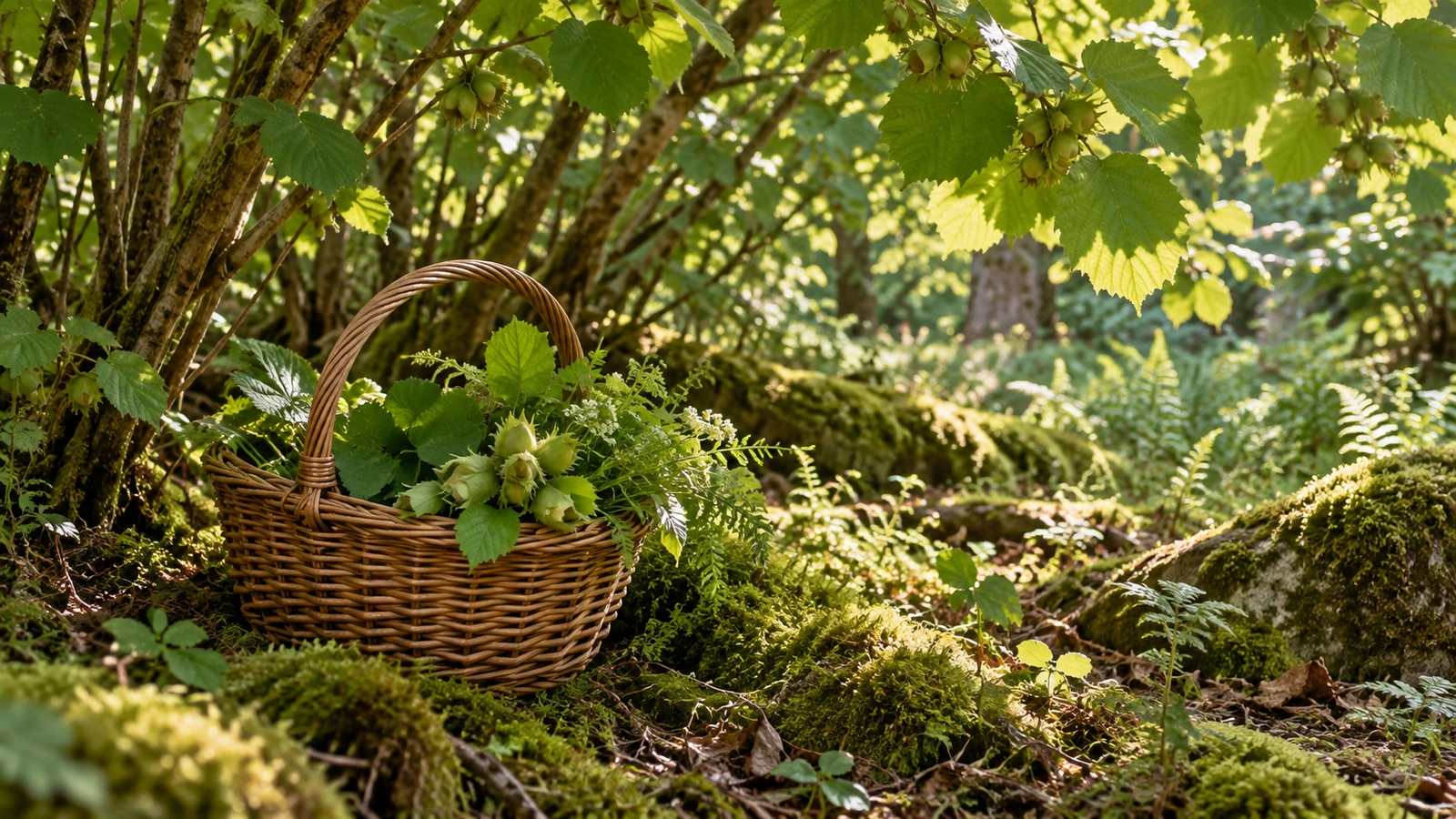 Ambiance naturelle en lien avec Feuilles de noisetier