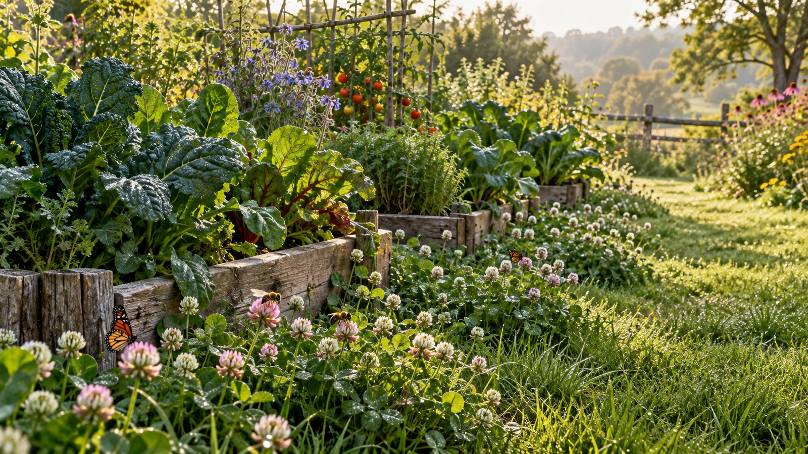 Ambiance naturelle en lien avec Fleur de trèfle