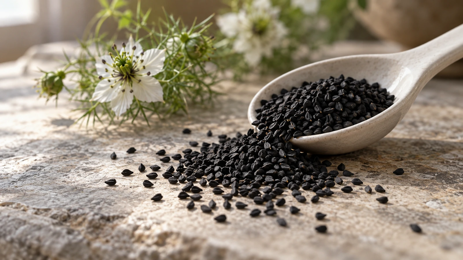 Illustration principale autour de Graines de nigelle